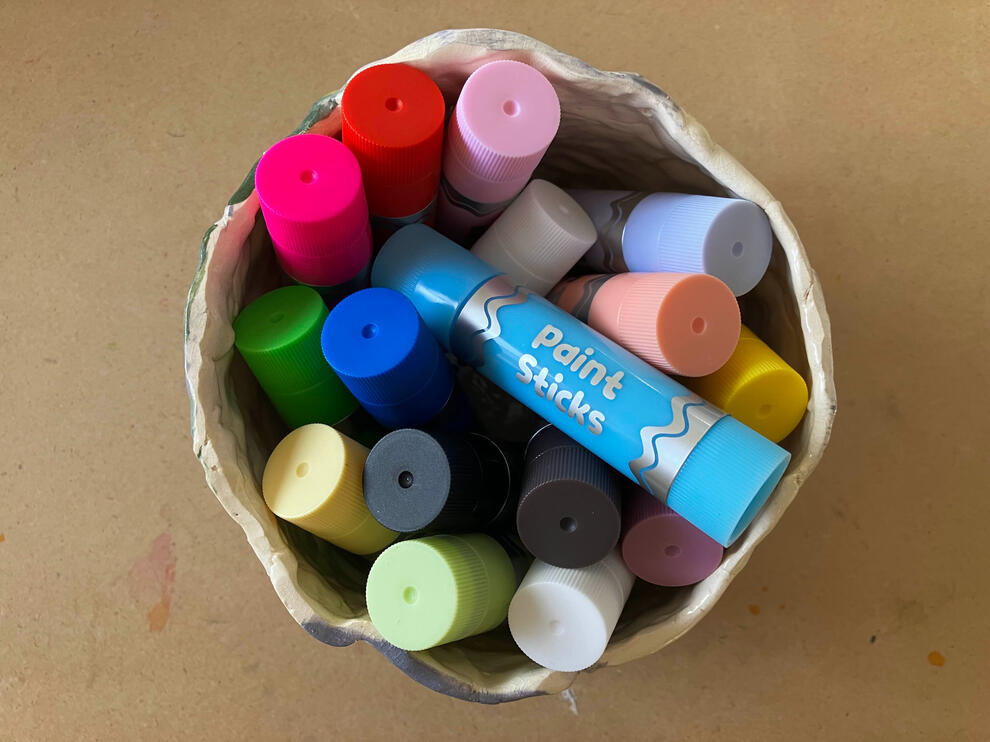 kids tempera paint sticks